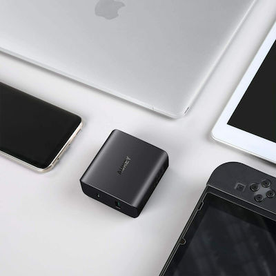Aukey USB / USB Type-C Wall Adapter Μαύρο (PA-Y10)