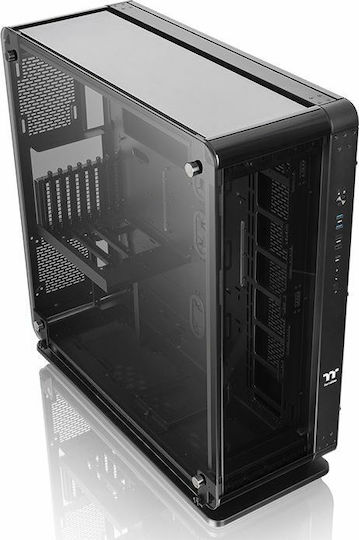 Thermaltake Core P8 TG Gaming Full Tower Κουτί Υπολογιστή με Πλαϊνό Παράθυρο Μαύρο
