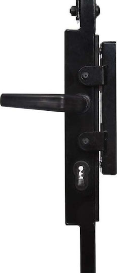 vidaXL Metal Fence Gate with Spears in Black Color 2.0x1.0m