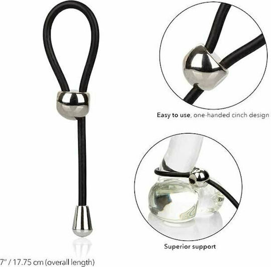 Calexotics E-Z Cinch Silicone Lasso Black