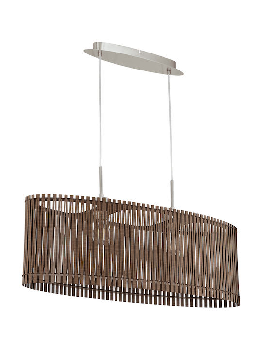 Eglo Sendero Pendant Light Two-Light Rail for Socket E27 Brown