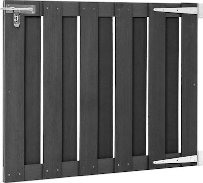 vidaXL Fence Gate from WPC in Gray Color 80cm x 1.0m