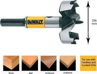 Dewalt Τρυπάνι Μεντεσέ για Ξύλο