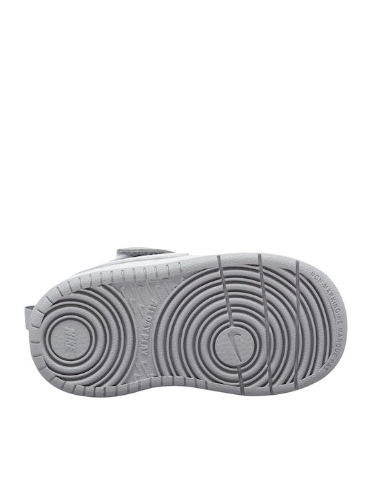 Court Borough Low 2 Kids Sports Shoes with Hoop & Loop Closure Gray