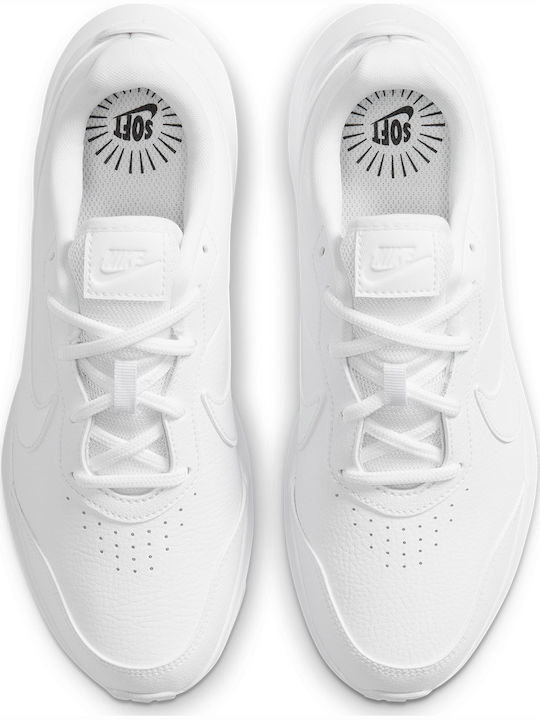 Varsity Leather GS Kids Sports Shoes Running with Laces White