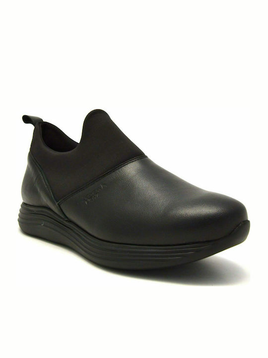 Boxer Anatomic Women's Leather Slip-Ons Black 17-011