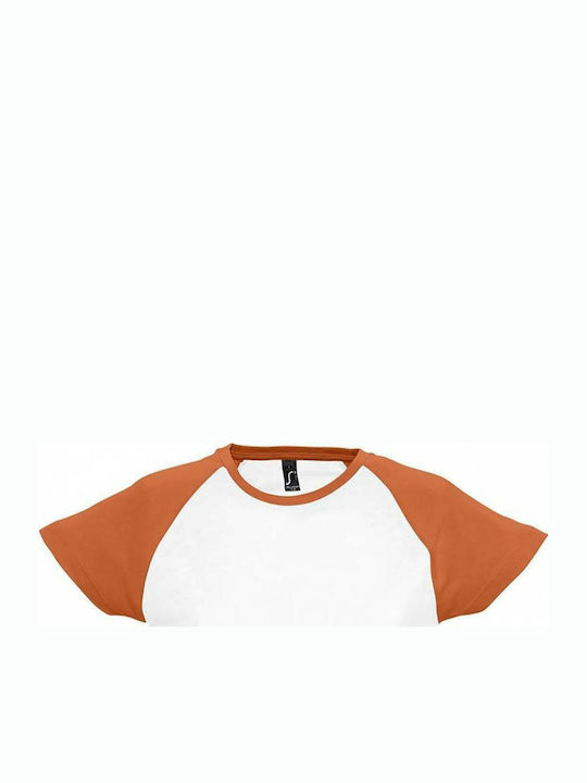 Sol's MILKY Werbe-T-Shirt White / Orange