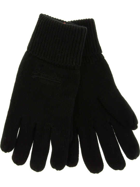 Men's Knitted Gloves Black Orange Label