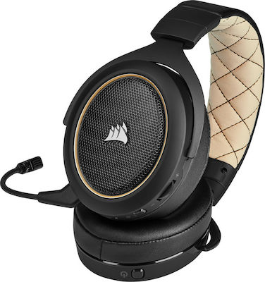 Corsair HS70 PRO Wireless Über Ohr Gaming-Headset mit Verbindung USB Cream