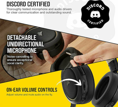 Corsair HS70 PRO Wireless Über Ohr Gaming-Headset mit Verbindung USB Cream