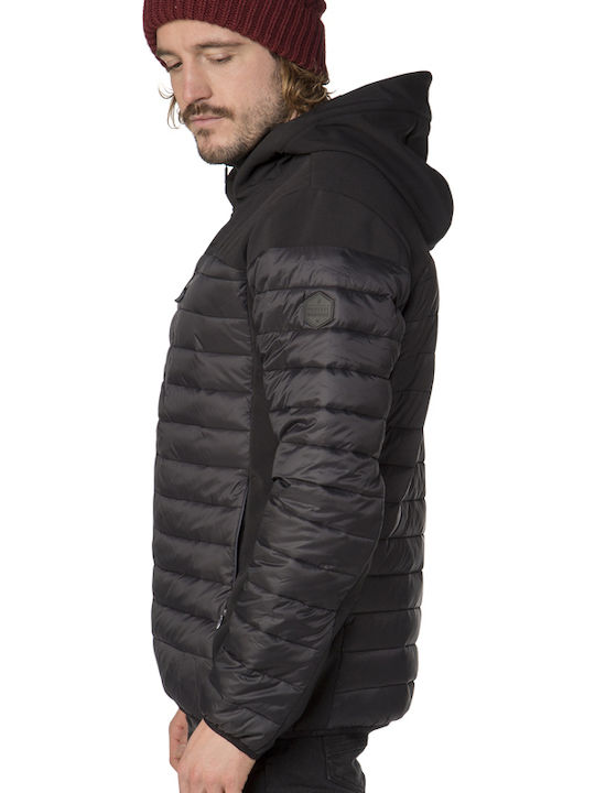 Update Outerwear Χειμωνιάτικο Μπουφάν Puffer Αντιανεμικό Black