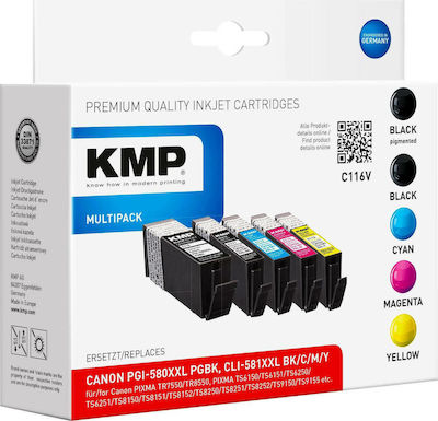 KMP C116V Canon PGI-580/CLI-581XXL Πολλαπλό (Color) / Μαύρο