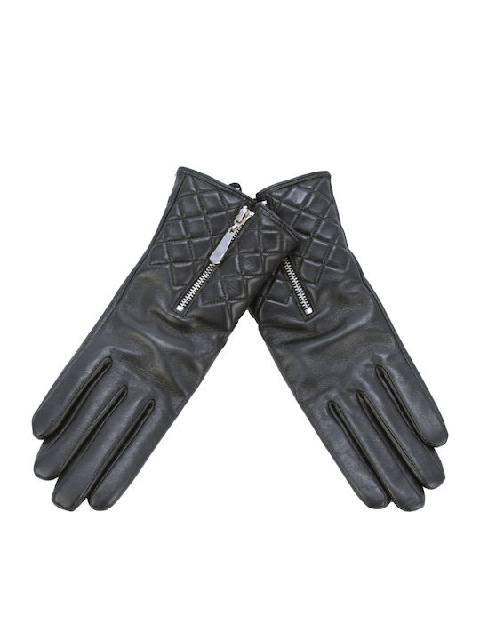 Guy Laroche Women's Leather Gloves Black 98865