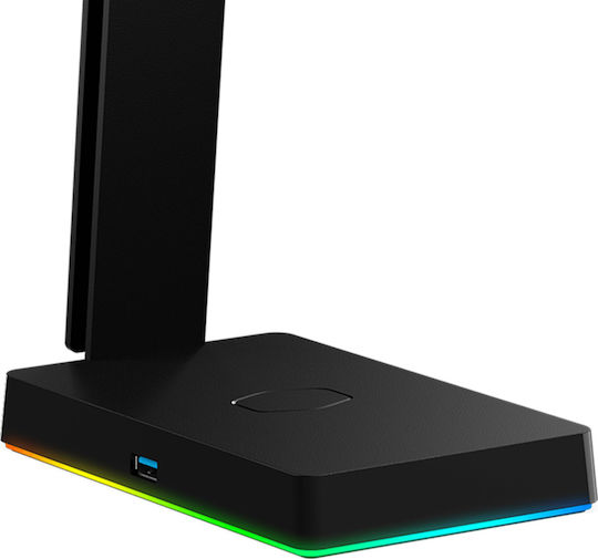 CoolerMaster GS750 RGB Стойка за слушалки с LED осветление и USB порт Черен