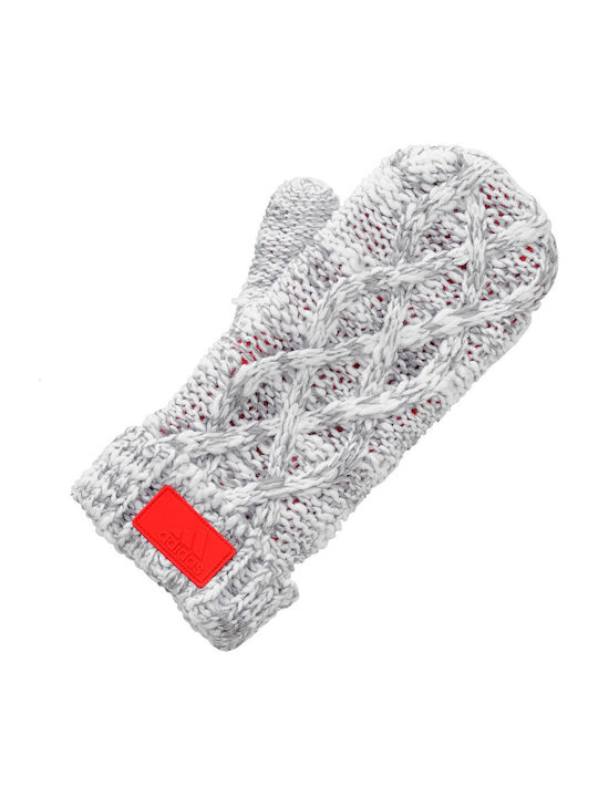 Adidas Women's Knitted Gloves White Cable
