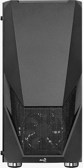Aerocool Zauron v1 FRGB-G-BK-v1 Gaming Midi-Turm Computergehäuse mit Seitenfenster Schwarz