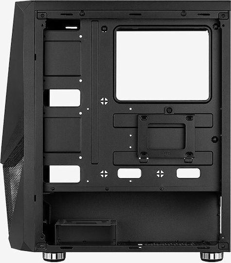 Aerocool Zauron v1 FRGB-G-BK-v1 Gaming Midi-Turm Computergehäuse mit Seitenfenster Schwarz
