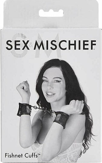 Sportsheets Fishnet Cuffs Χειροπέδες σε Μαύρο Χρώμα