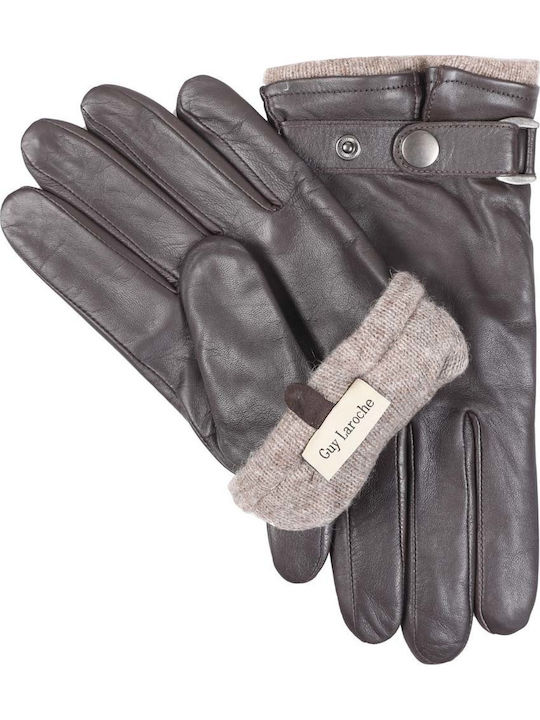 Men's Leather Gloves Brown 98954