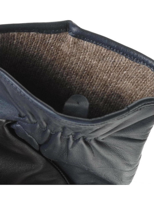 Men's Leather Gloves Black/Blue 98950