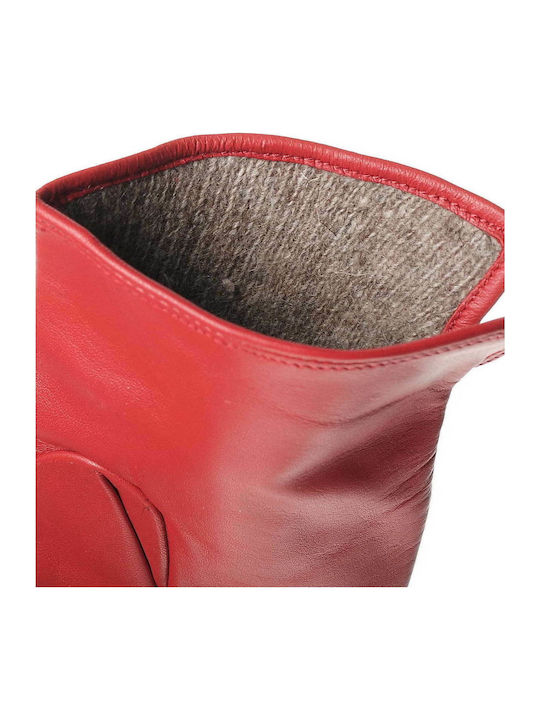 98862 Rot Leder Handschuhe