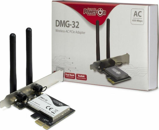 Inter-Tech DMG-32 Wireless Card Wi‑Fi 5 (650Mbps) PCI-e Card