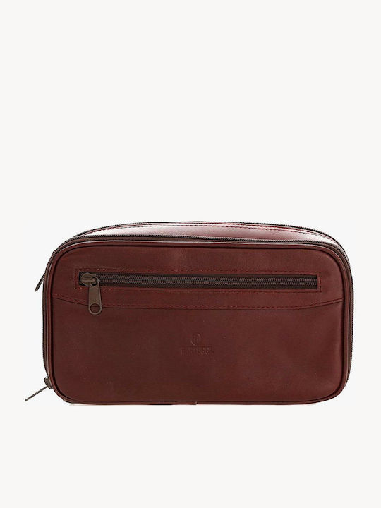 Herren Necessaire 125-026 in Burgundisch Farbe 24.5cm