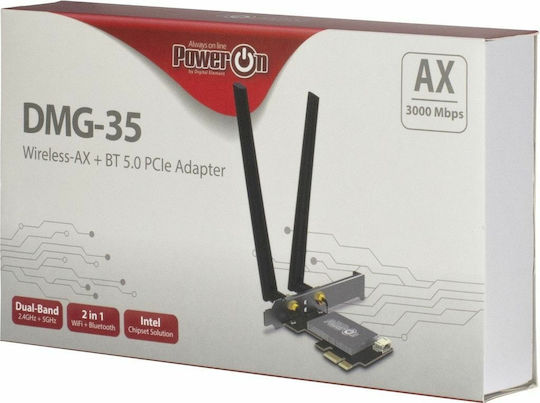 Inter-Tech DMG-35 Wireless Card Wi‑Fi 6 (3000Mbps) PCI-e Card