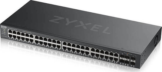 Zyxel GS2220-50 Управление на L2 Switch с 44 Портове Гигабитови (1Gbps) Ethernet и 6 SFP Портове