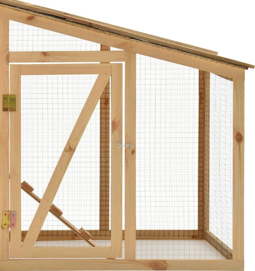 vidaXL Wooden Poultry Coop 2-Level L1.78 x W0.67 x H0.92m