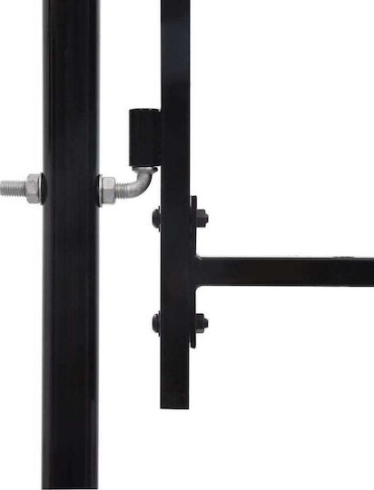 vidaXL Metal Fence Gate in Black Color 1.75x1.0m