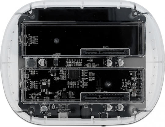DeLock Docking Station για 2 Σκληρούς Δίσκους SATA 2.5" / 3.5" με σύνδεση USB-C (64090)