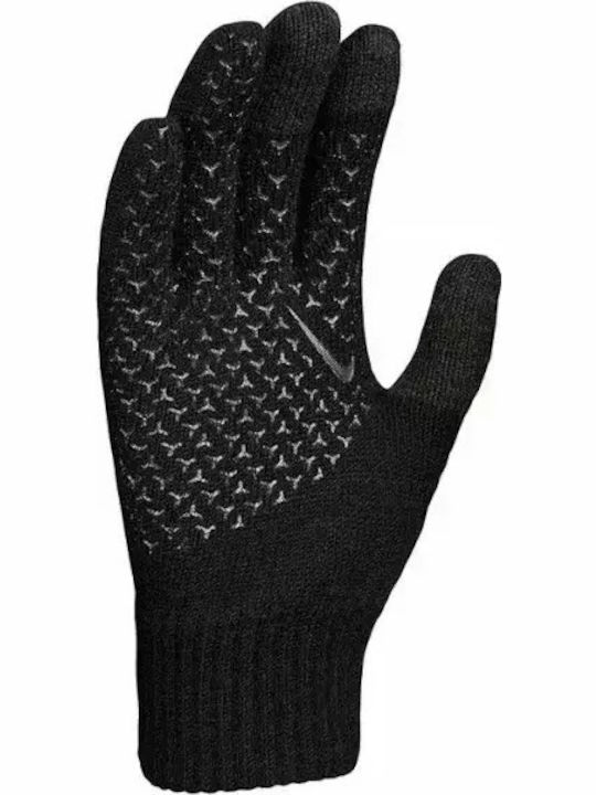 Unisex Knitted Touch Gloves Black Knitted Tech And Grip