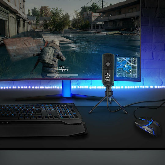 Fifine K669B Πυκνωτικό Μικρόφωνο USB Επιτραπέζιο για Φωνητικά