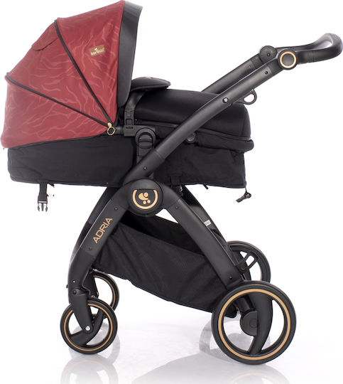 Lorelli Adria Adjustable 2 in 1 Baby Stroller Suitable for Newborn Red 12.20kg