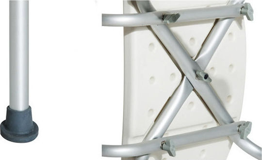HomCom Anti-slip Chair Bathroom Seat 50.6x50.6x85.5cm 72-0008