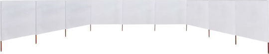 vidaXL Panou Textil De Gard Alb 80cm x 12m
