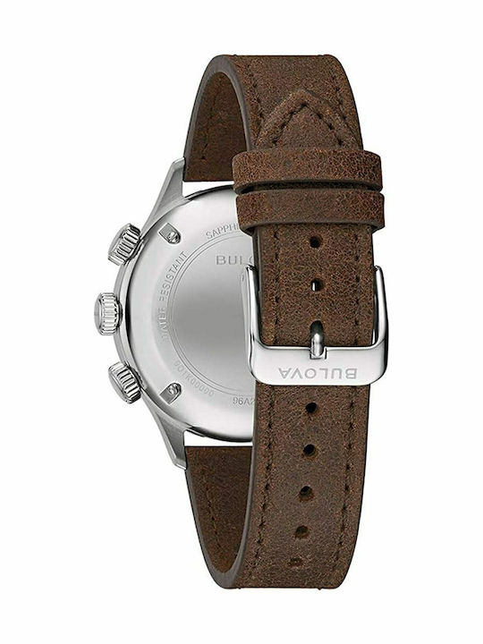 Bulova Pilot Ρολόι Μπαταρίας με Δερμάτινο Λουράκι Bulova Pilot Ρολόι Μπαταρίας με Δερμάτινο Λουράκι