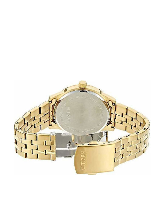 Citizen Ceas Bărbați 36mm Baterie Cu Brățară Aurie Din Oțel Inoxidabil