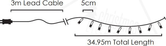 700 Lights LED 35m. Cold White in String 1pcs