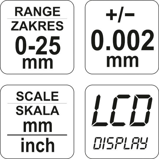 Yato Digital Micrometer 0-25mm