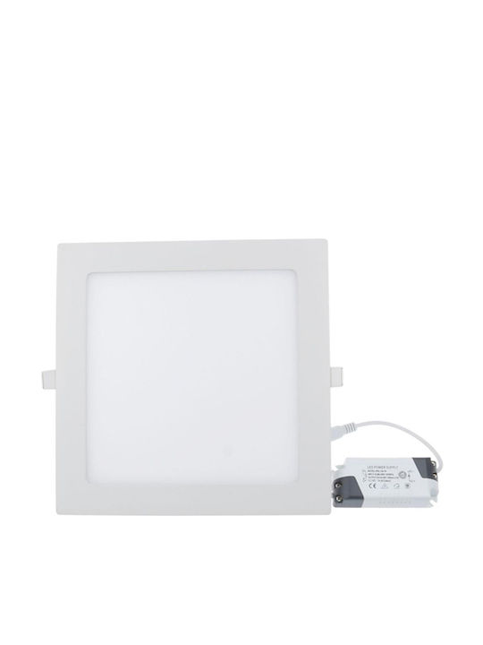 Lucas Platz Vertieft LED Panel 12W mit Natürliches Weiß Licht 4000K