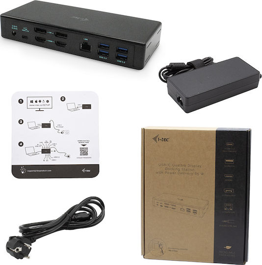 i-tec USB-C Quattro Display Docking Station with Power Delivery 85 W