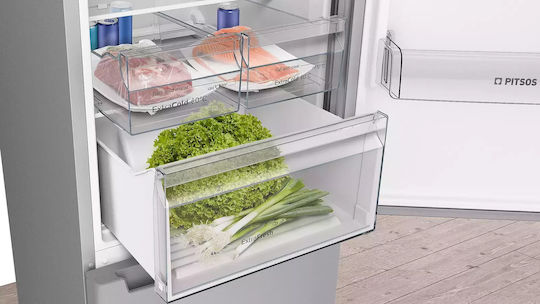 Pitsos Kühl-Gefrierkombination 368Es Total NoFrost H203xB60xT66cm. Inox PKNB39VLE2