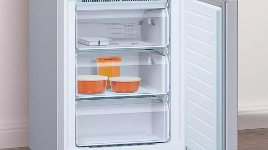 Pitsos Kühl-Gefrierkombination 368Es Total NoFrost H203xB60xT66cm. Inox PKNB39VLE2