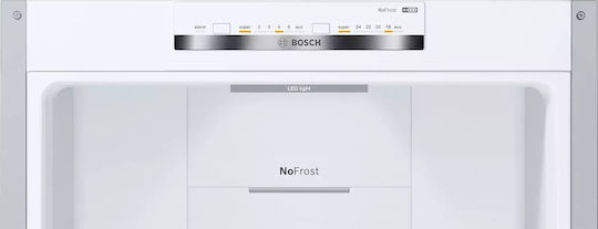 Bosch Ψυγειοκαταψύκτης 326lt Total NoFrost Υ186xΠ60xΒ66εκ. Metal Look KGN36VLED