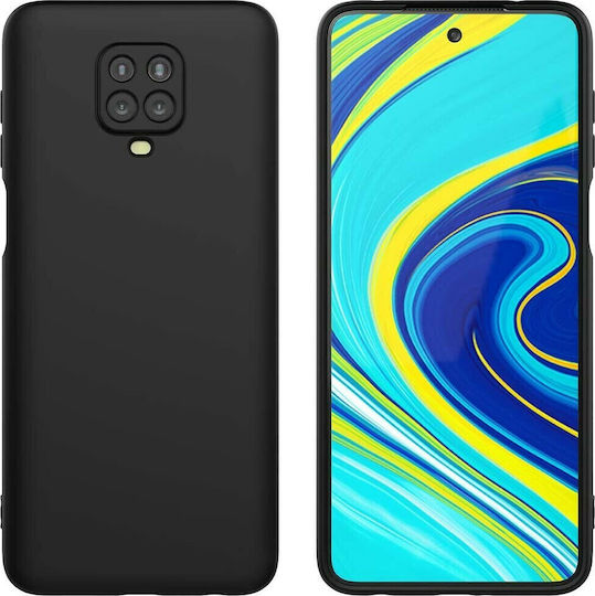 Matt Back Cover Σιλικόνης 1.2mm Μαύρο (Redmi Note 9S / 9 Pro / 9 Pro Max)
