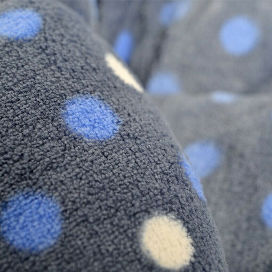 Cangaroo Cuddle Universal Waterproof Stroller Footmuff with Fleece Lining 80x46cm Denim Πουά