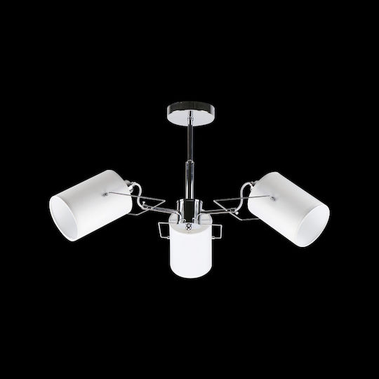 Home Lighting KQ 2654/3 Shiro Pendant Light White with Socket E14, E.14 37x70x37cm