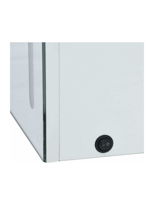 vidaXL Rechteckiger Badezimmerspiegel LED aus MDF mit Schrank 50x60cm Weiß